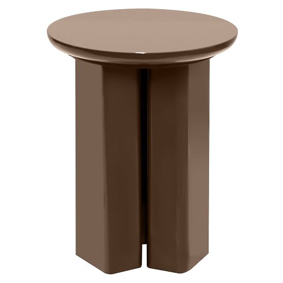 Stranska miza Brie 40 cm, svetlo rjava, mocha, sijajna