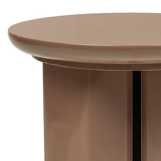 Stranska miza Brie 40 cm, svetlo rjava, mocha, sijajna