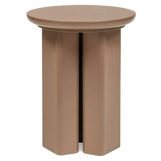 Stranska miza Brie 40 cm, svetlo rjava, mocha, sijajna