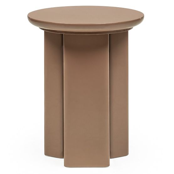 Stranska miza Brie 40 cm, svetlo rjava, mocha, sijajna
