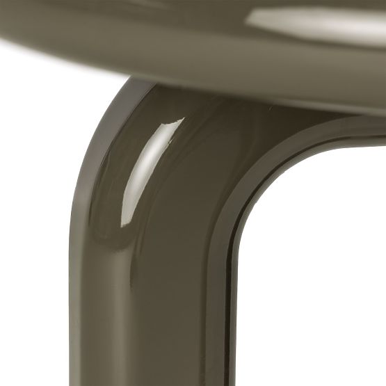 Stranska miza Flambe 50 cm, zelena/siva, sijajna