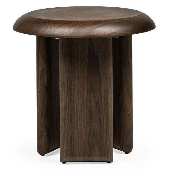 Stranska miza Keo 50 cm, temni oreh
