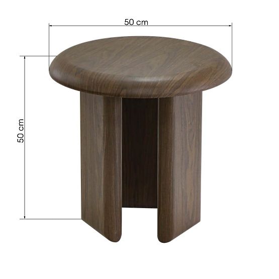 Stranska miza Keo 50 cm, temni oreh