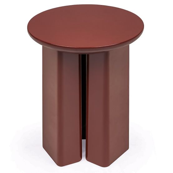 Stranska mizica Brie 40 cm, bordo/rjava, sijajna
