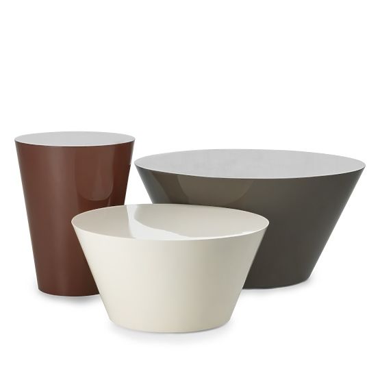 Stranska mizica Eclipso, 40 cm, bordo-rjava, sijajna