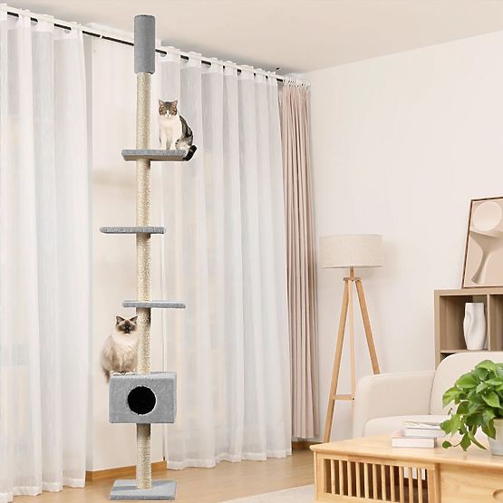 STROPNA PRASKALNICA ZA MAČKE SIVA P70374