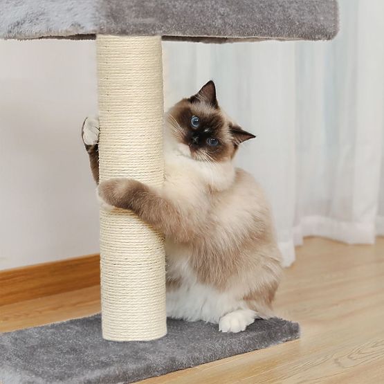 STROPNA PRASKALNICA ZA MAČKE SIVA P70374