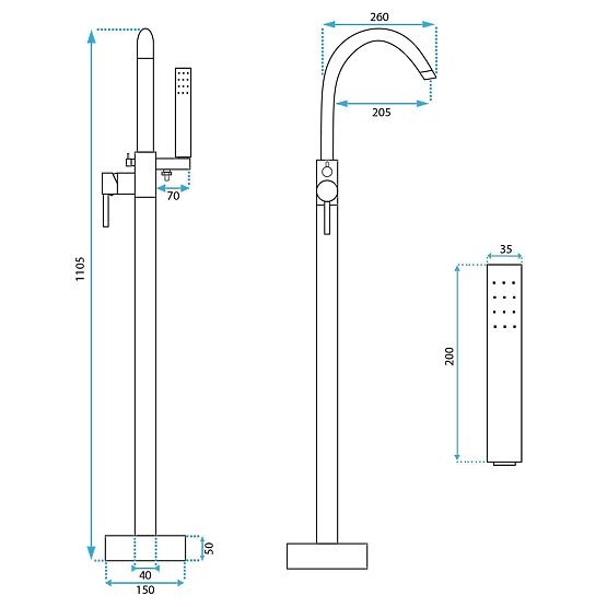 Talna kopalniška armatura Rea Lungo Titan