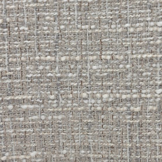 Tapecirani stol Elaine bež-siva, zaobljene oblike