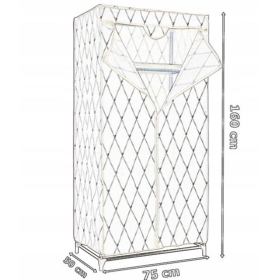 Tekstilna omara Gaja Vitto - rjava