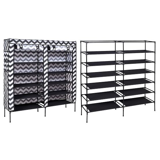 Tekstilna omara za čevlje Gabi - zebra