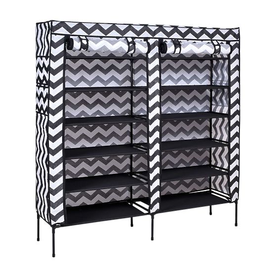 Tekstilna omara za čevlje Gabi - zebra