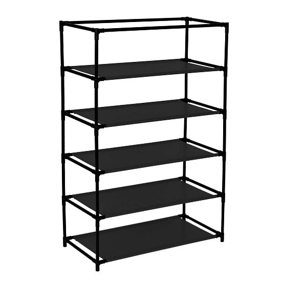 Tekstilna omara za čevlje Mona temno rjava