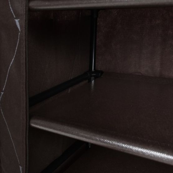 Tekstilna omara za čevlje Vitto - rjava