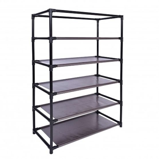 Tekstilna omara za čevlje Vitto - rjava