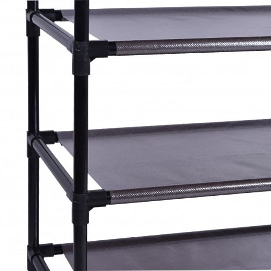 Tekstilna omara za čevlje Vitto - rjava