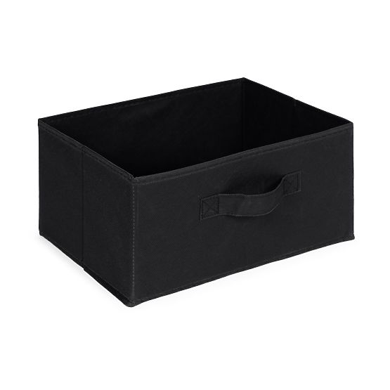 Tekstilna omarica regal organizator z odstranljivimi koši 3 nivoji loft črna ModernHome