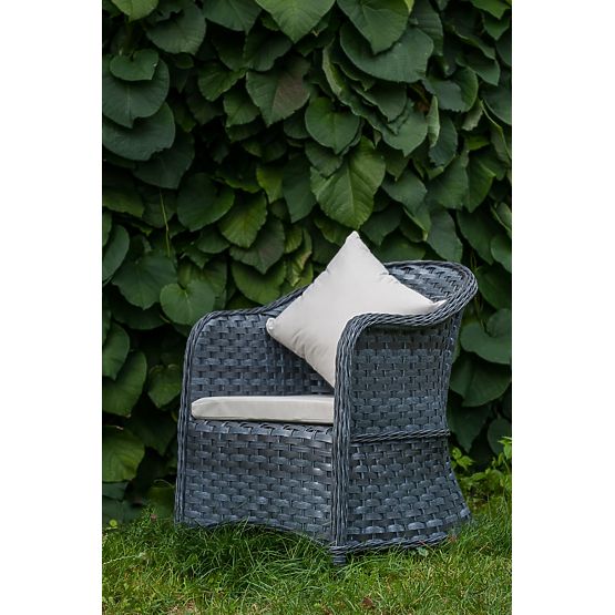 Terasa stol iz tehnoratana MODERNO siva