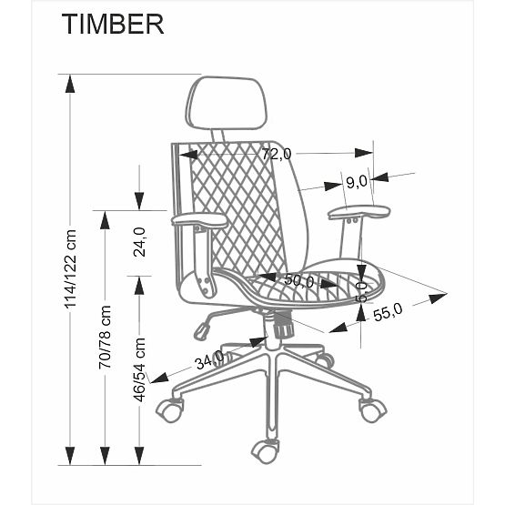 TIMBER pisarniški stol oreh/bež