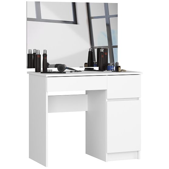 TOALETNA MIZA Z OGLEDALOM CLP P-2/SL 900x600 DESNA PK BELA