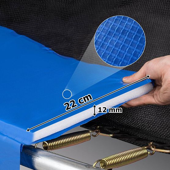 Trampolin s mrežo in lestev HENZEN 244 cm modra FT 8