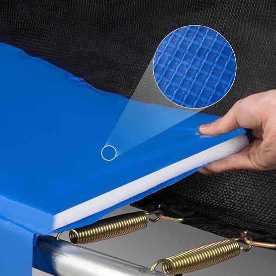 Trampolin s zaščitno mrežo in lestev HENZEN 305 cm modra FT10