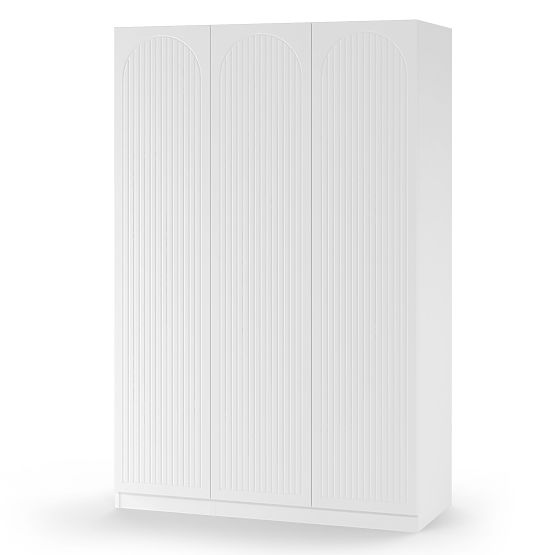 Tredelna omara Neroli, utori v loku, bela