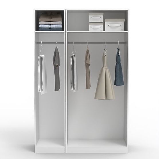 Trivratna omara Neroli, lokasto polnilo, bela