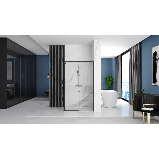 Tuš kabina SOLAR ČRNA MAT 120x90