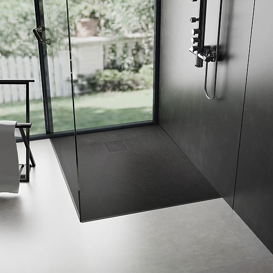 Tuš kad Magnum Črna 90x90