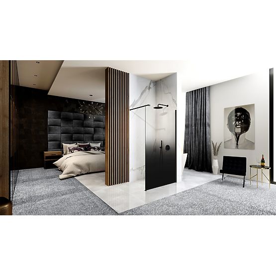 Tuš stena Rea Aero Ombre Črna 110