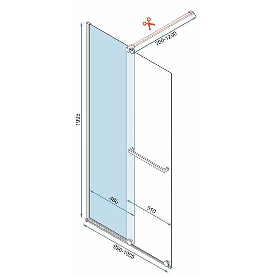 Tuš stena Rea Cortis GOLD 100