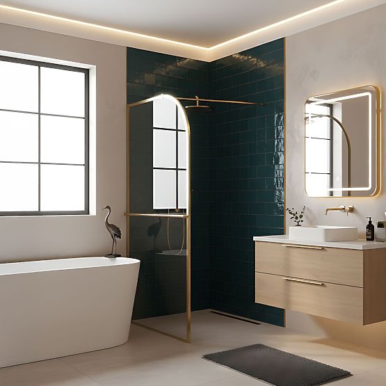 Tuš stena Rea Sky Brush Gold 120