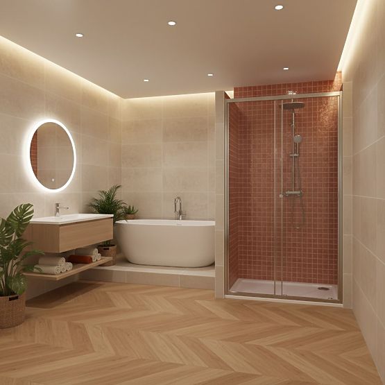 Tuš vrata Rea Primo Slide 110 Krom