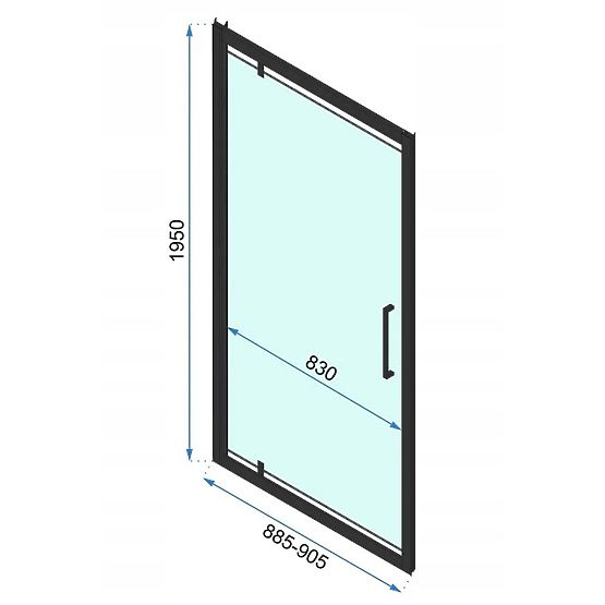 Tuš vrata REA Rapid Swing 90 ZLATA KRTAČENA