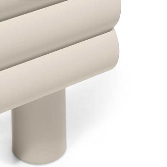 TV omarica Anatra, rebrasta, bež, zaobljene oblike