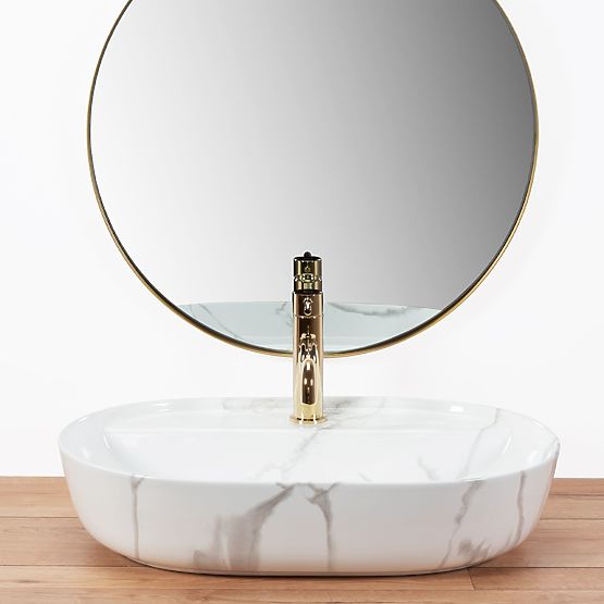 Umivalnik REA Aura 61 Marmo Shiny