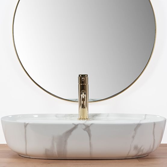 Umivalnik REA Aura 61 Marmo Shiny