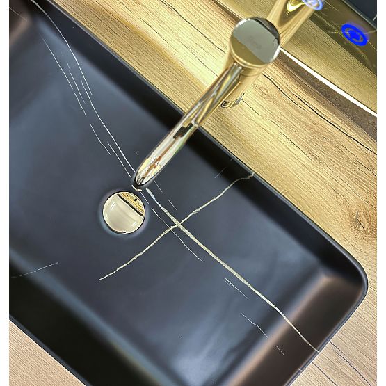 Umivalnik za pult Denis Black Stone Matt