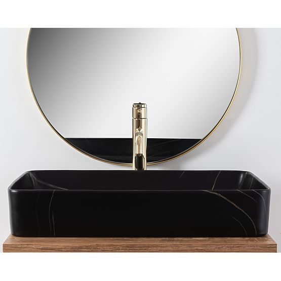 Umivalnik za pult Denis Black Stone Matt