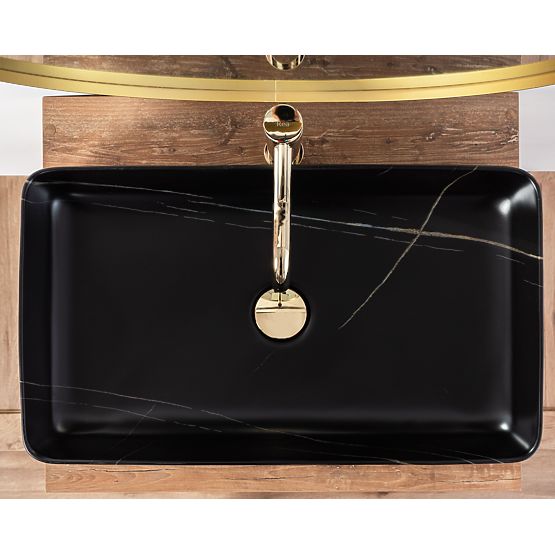 Umivalnik za pult Denis Black Stone Matt