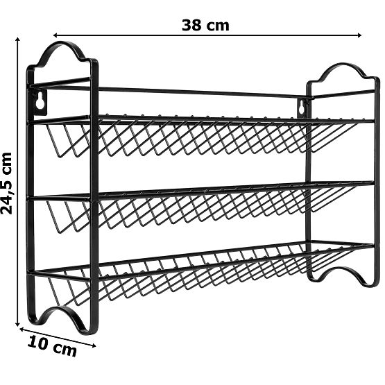 Večstopenjsko stojalo za začimbe ENELDO 24 kozarčkov + 72 nalepk