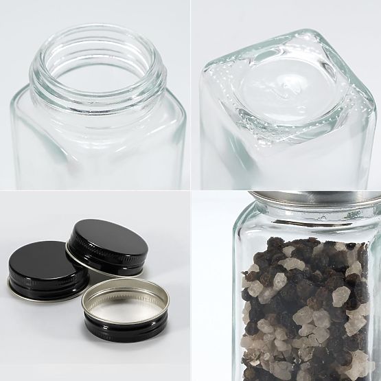 Večstopenjsko stojalo za začimbe ENELDO 24 kozarčkov + 72 nalepk