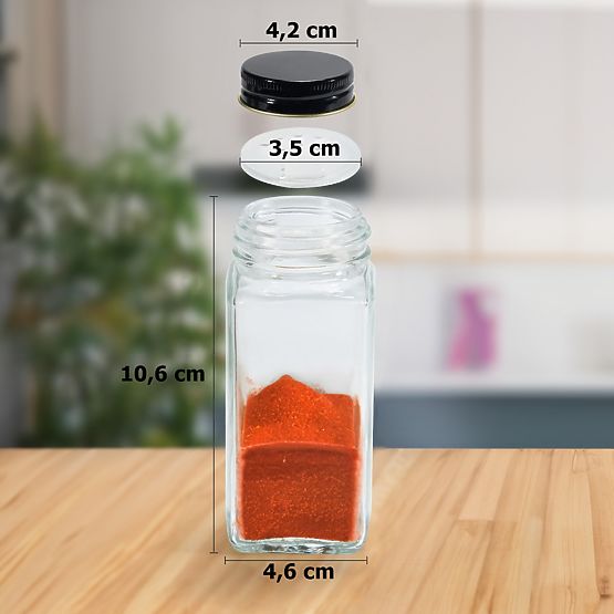 Večstopenjsko stojalo za začimbe ENELDO 24 kozarčkov + 72 nalepk