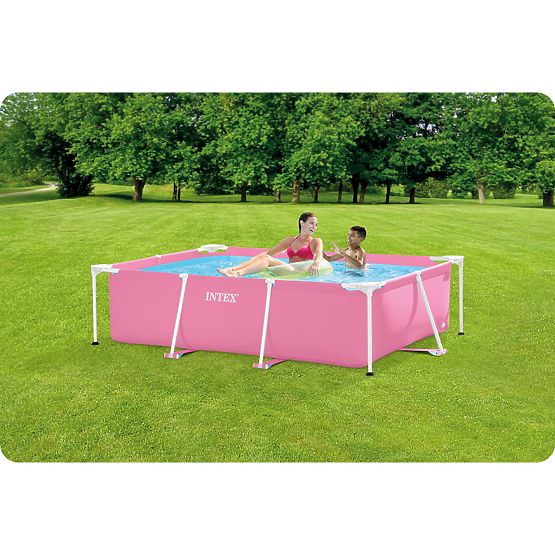 Velik pravokotni vrtni bazen s kovinskim okvirjem 220 x 150 cm INTEX 28266