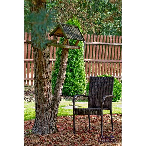 Velika jedilna garnitura iz tehnoratana (miza 200x100cm + 8 stolov) SOTTILE črna