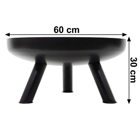 Veliko trdno litoželezno vrtno kurišče 60 cm idealno za taborni ogenj
