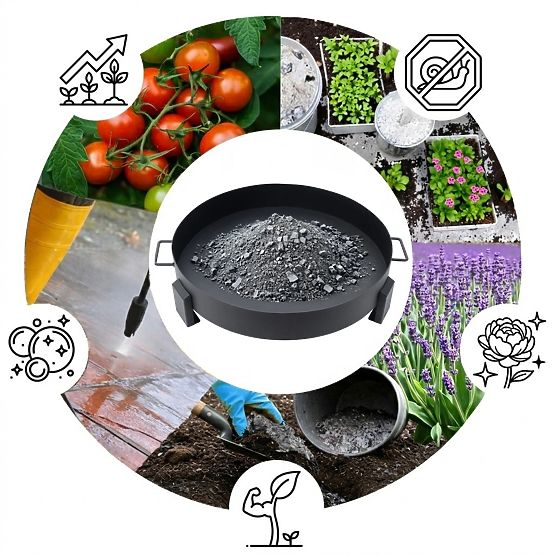 Veliko trdno vrtno litoželezno kurišče 60 cm z ročaji, idealno za taborni ogenj