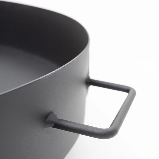 Veliko trdno vrtno litoželezno kurišče 60 cm z ročaji, idealno za taborni ogenj