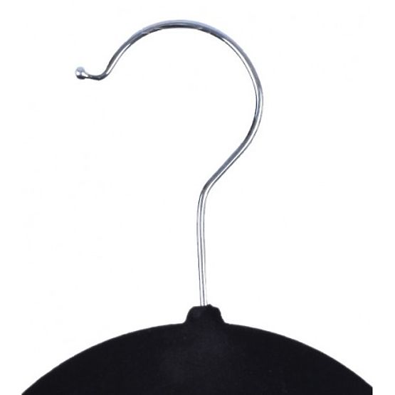 Velur obešalnik Maxi set 10 kosov - črn